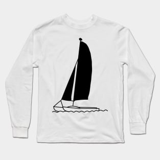 Catamaran with waves Long Sleeve T-Shirt